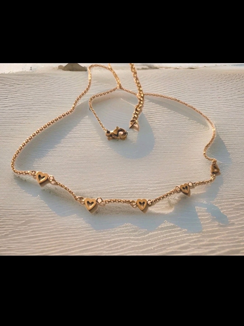 Gold Heart Link Necklace - Women Jewelry